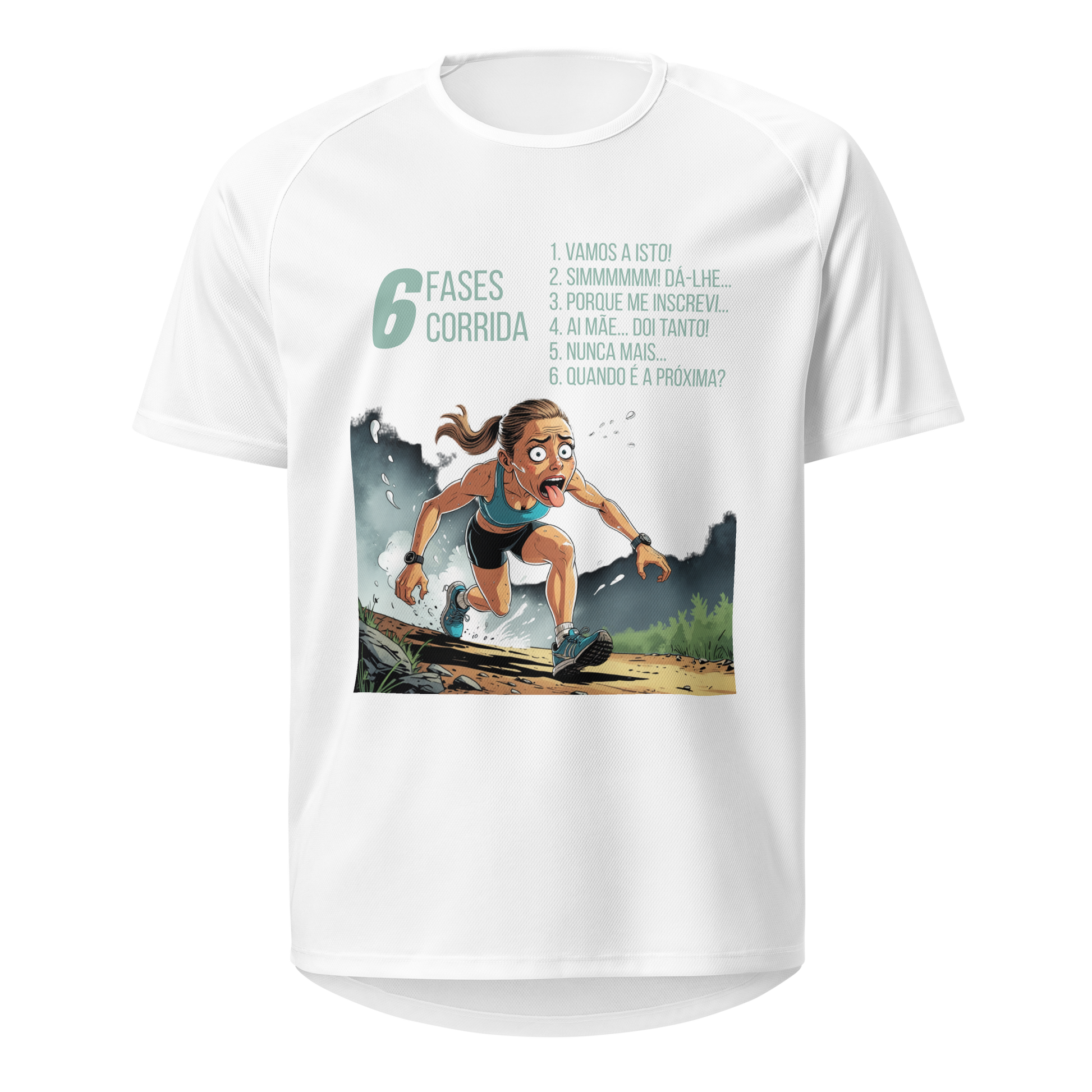Mockup T-Shirt 6 Fases da Corrida – Branco